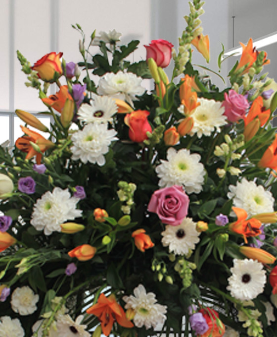 Corona Funeraria Premium Naranja